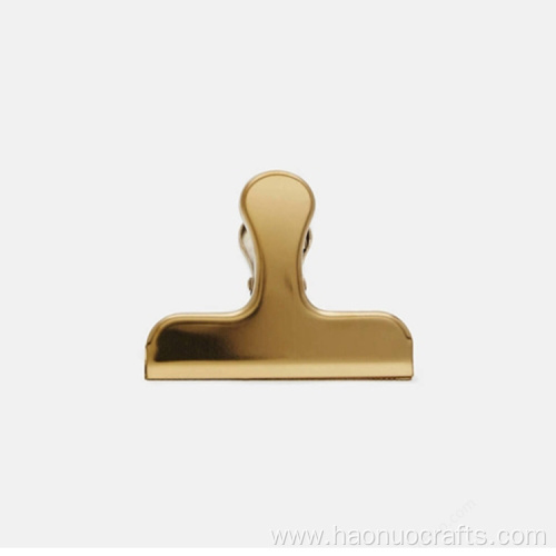 gold handle tail sealing clip handle metal folder